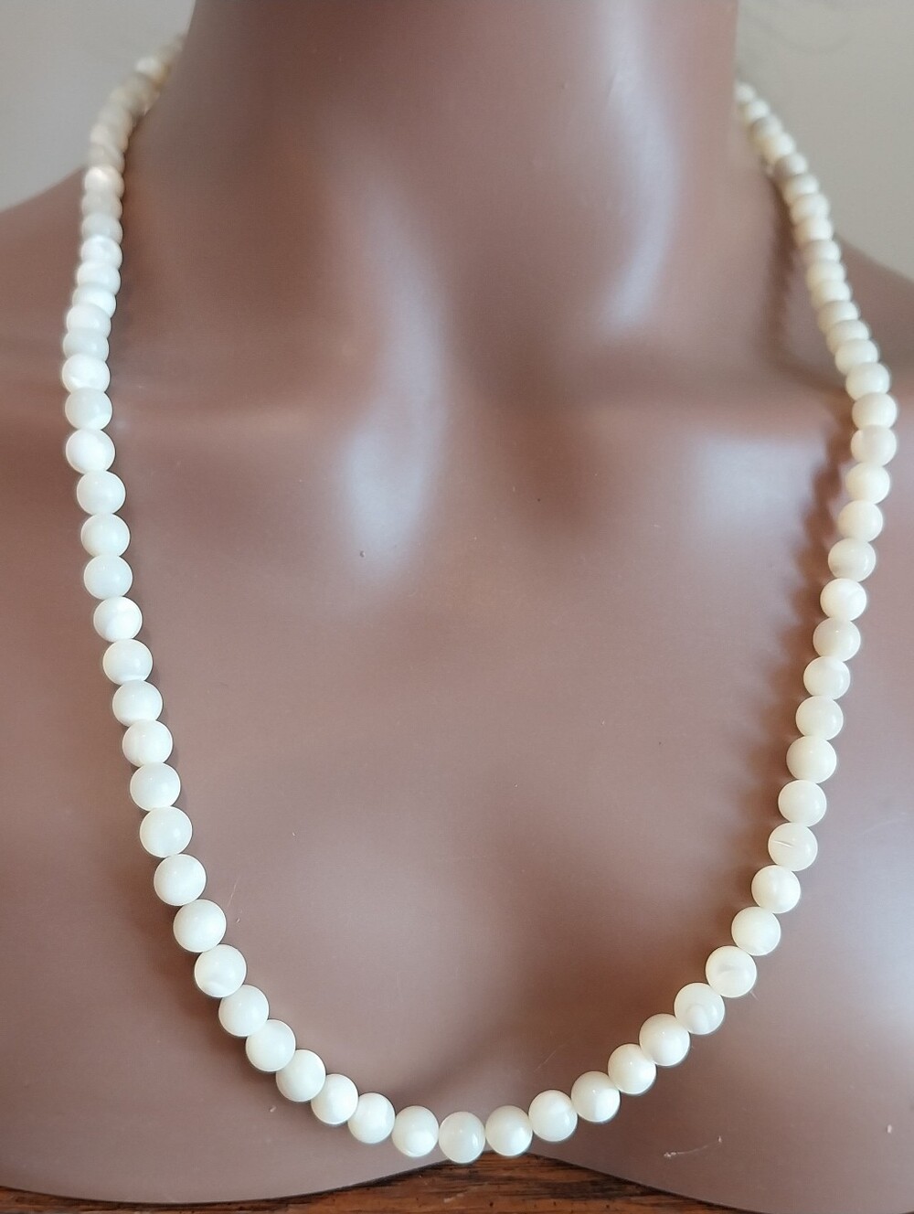 Vintage Mothet-of-Pearl Beaded Necklace